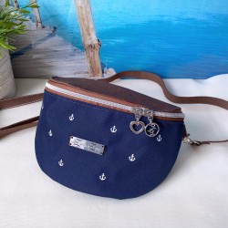 Fanny Pack *anchor* white/night ​​blue/cork brown