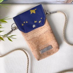 smartphone case *birds* gold/night blue/cork...