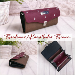 Big folding wallet -anchor white/bordeaux/brown...