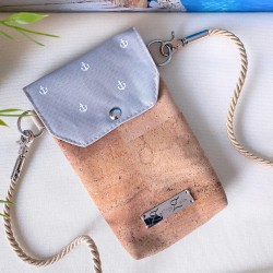 smartphone case *anchor* white/light grey/cork...