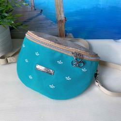 Fanny Pack *papership* white/turquoise/cork...