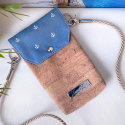 smartphone case *anchor* white/jeansblue/cork...