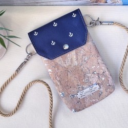 smartphone case *anchor* white/night blue/cork...