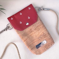 smartphone case *anchor* white/crimson/cork...