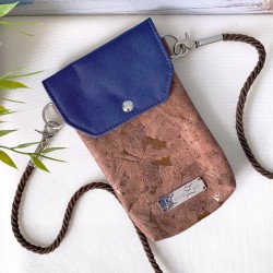 smartphone case *without motif* night blue/cork...