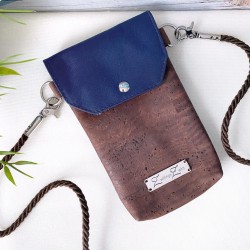 smartphone case *without motif* night blue/cork...