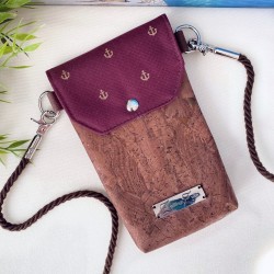smartphone case *anchor* copper/bordeaux/cork...