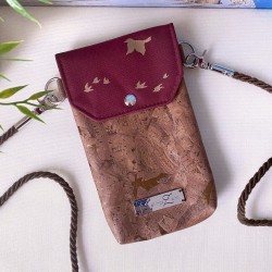 smartphone case *birds* copper/bordeaux/cork...