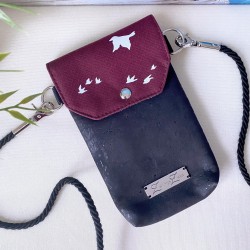 smartphone case *birds* white/bordeaux/cork black