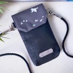 smartphone case *birds* white/anthracite/cork...