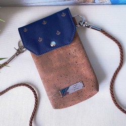 smartphone case *anchor* copper/nightblue/cork...