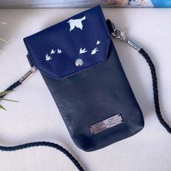 smartphone case *birds* white/night blue/cork...