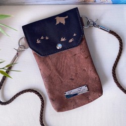 smartphone case *birds* copper/black/cork brown...