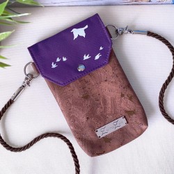 smartphone case *birds* white/aubergine/cork...