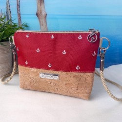 Small Shoulder Bag *anchor* white/red/cork...