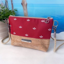 Small Shoulder Bag *papership* white/red/cork...