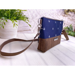 Small Shoulder Bag -anchor white/night blue/cork brown-