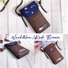smartphone case -birds white/night blue/cork brown-