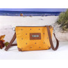 Allround bag anchor -navyblue/yellow/faux leather cognac-