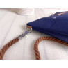 Allround bag anchor -white/night blue/faux leather cognac-