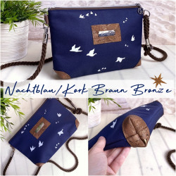 Allround bag birds -white/night blue/cork brown...