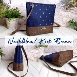 shoulder bag *2 -anchor white/night blue/cork...