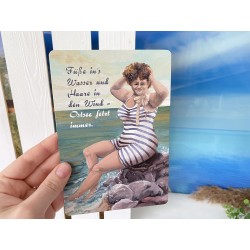 Postkarte Groß -Bademoden-