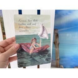 Postkarte Groß -Bademoden-