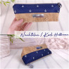 pencil case -anchor white/night blue/cork light brown-