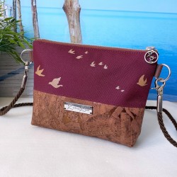 Small Shoulder Bag *bird* copper/bordeaux/cork...