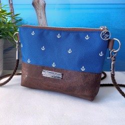 Small Shoulder Bag *anchor* white/sea blue/cork...