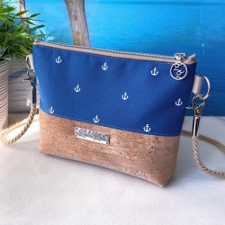Small Shoulder Bag *anchor* white/sea blue/cork...