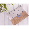 cosmetic bag -paper ship navyblue/sand/cork light brown-