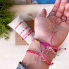 Schiebeknoten Armband Pink/Orange