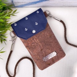 smartphone case *anchor* white/night blue/cork...
