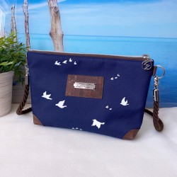 Allround bag *birds* white/nightblue/cork brown