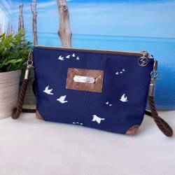 Allround bag *birds* white/nightblue/cork brown...