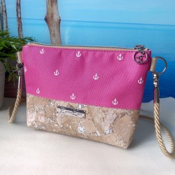 Small Shoulder Bag *anchor* white/pink/cork...