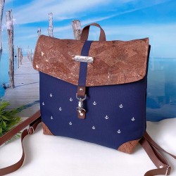 Backpack *anchor* white/night blue/ cap cork...