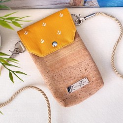 smartphone case *anchor* white/yellow/cork...