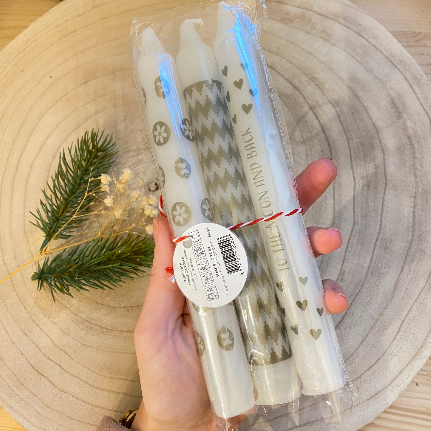 Stabkerze 3er Set -Wundervolle Weihnachten-