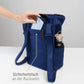 2 in 1 Rucksack/Tasche Sperling Triple *Blau/Kork Braun*