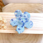 Haarklammer Blume -Blau meliert-