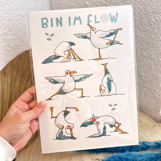 Kunstdruck A4 -Bin im Flow-