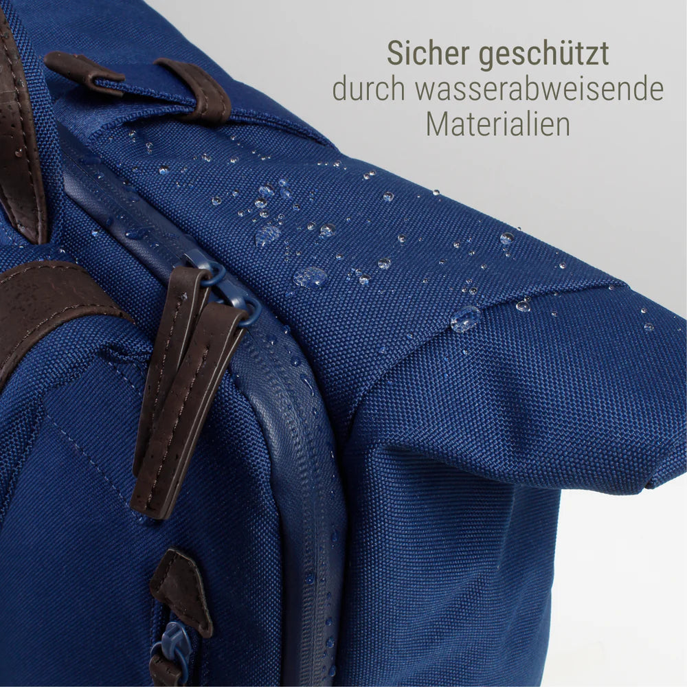 Rucksack Sperling Rolltop Daily *Blau/Kork Braun*