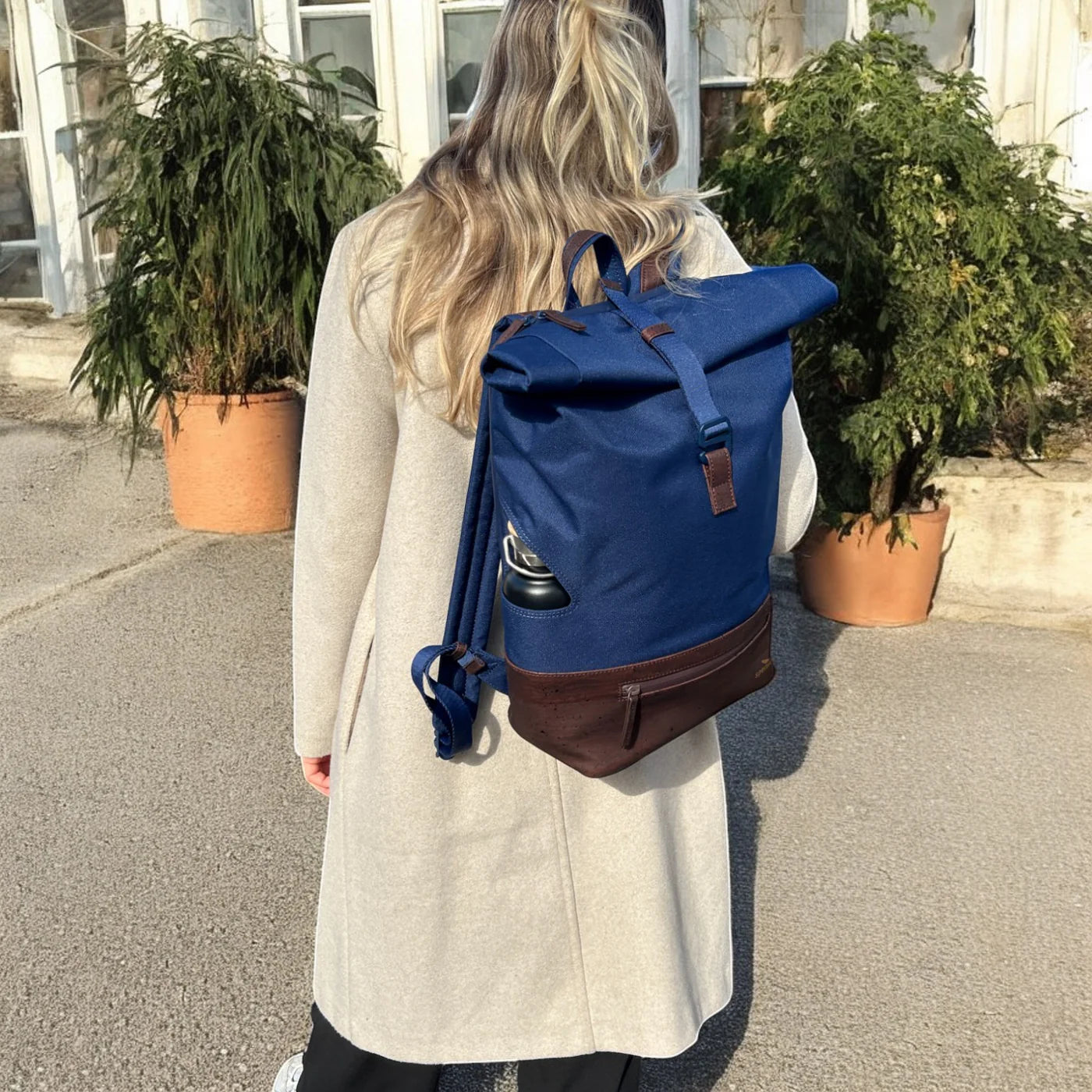 Rucksack Sperling Rolltop Daily *Blau/Kork Braun*