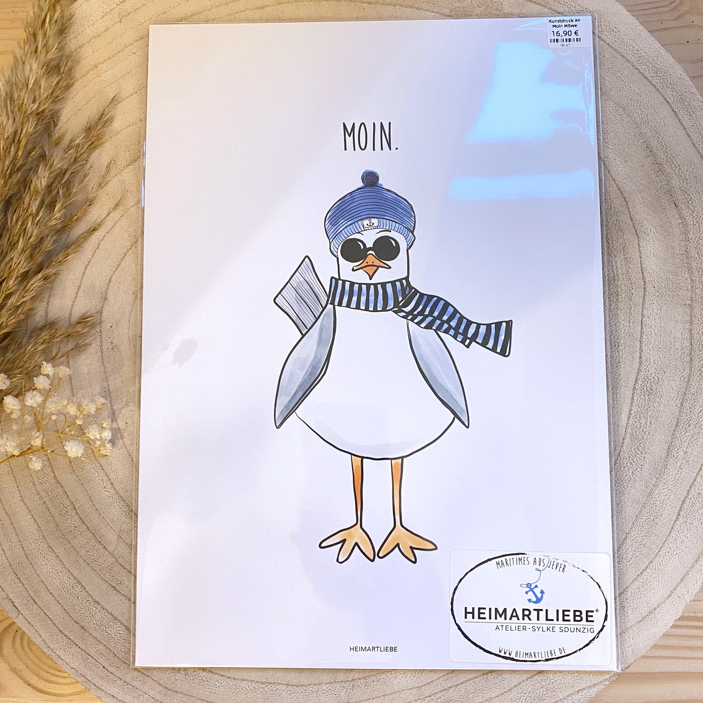 Kunstdruck A4 -Moin Möwe-