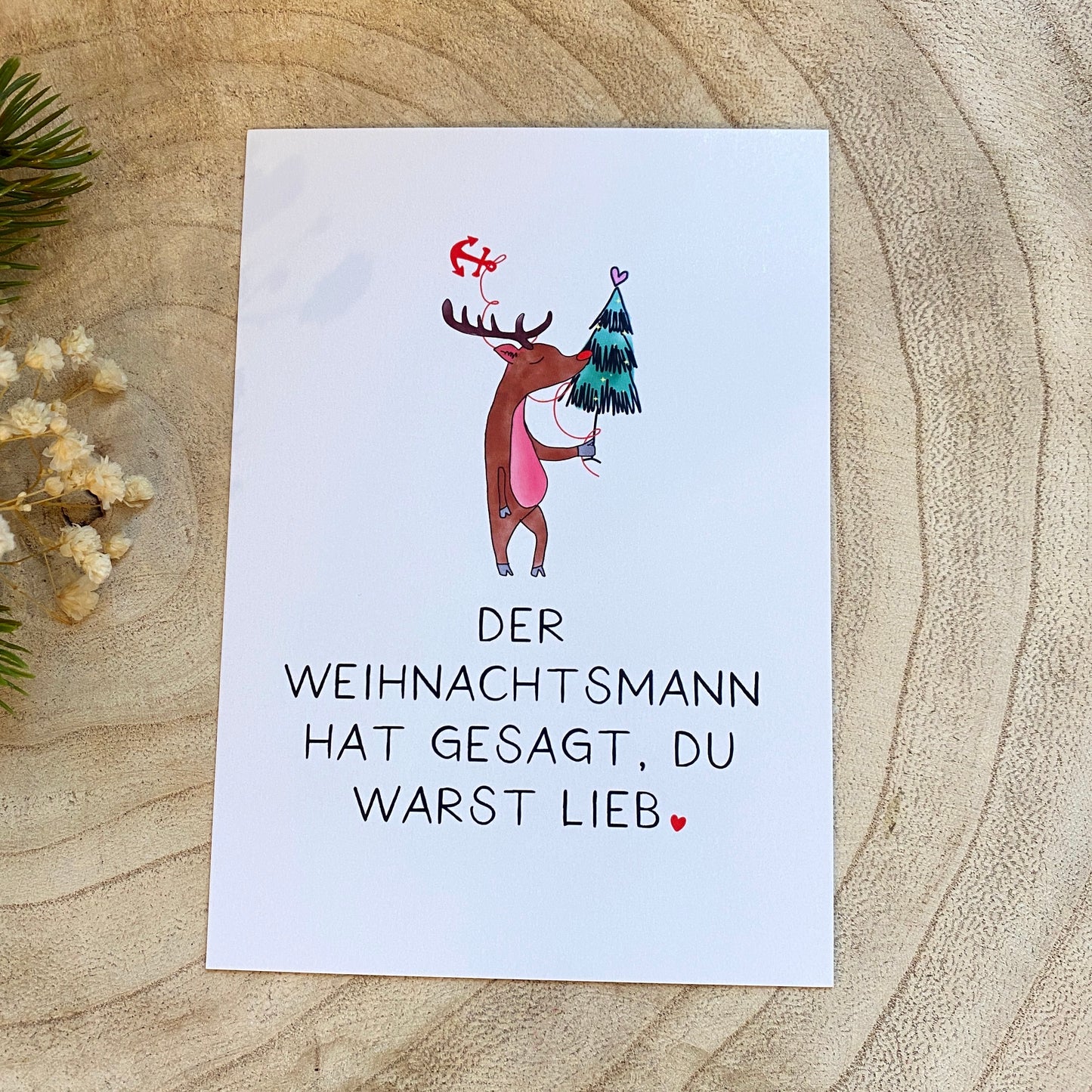 Postkarte -Du warst lieb-