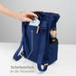 2 in 1 Rucksack/Tasche Sperling Triple *Blau/Kork Hellbraun*