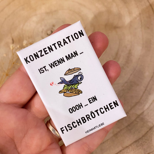 Magnet -Konzentration Fischbrötchen-